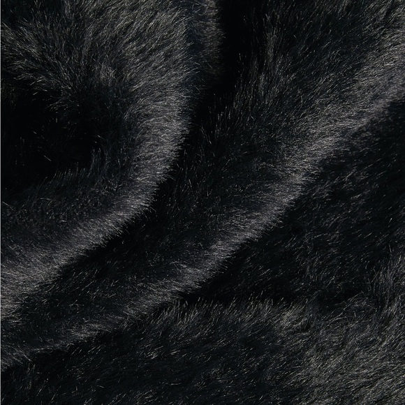 New ALEXANDER WANG V-Neck Faux Fur Cardigan w/Quilted Lining in Black Size L NWT - Picture 8 of 12